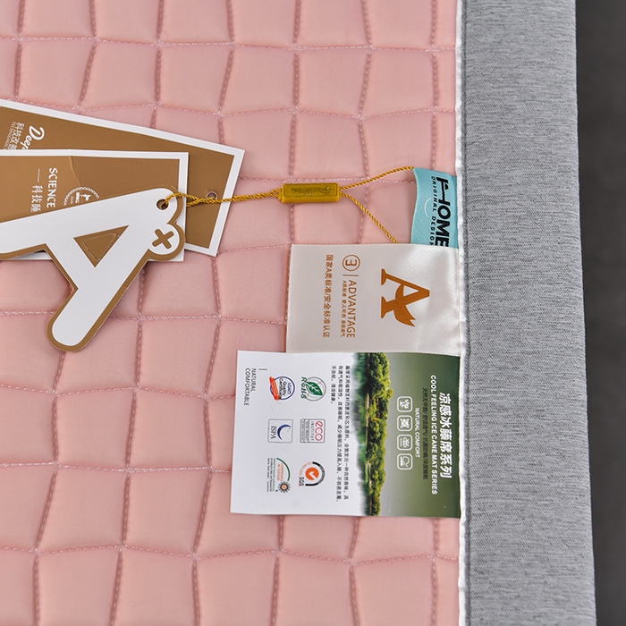 91家纺网 家纺一手货源 找家纺 小牛席业 2026新款经典款-小冰块加厚乳胶席凉席藤席冰藤席竹席空调席草席冰丝席豆豆席乳胶席三件套 经典款-小冰块乳胶席系列（加厚款）-豆沙