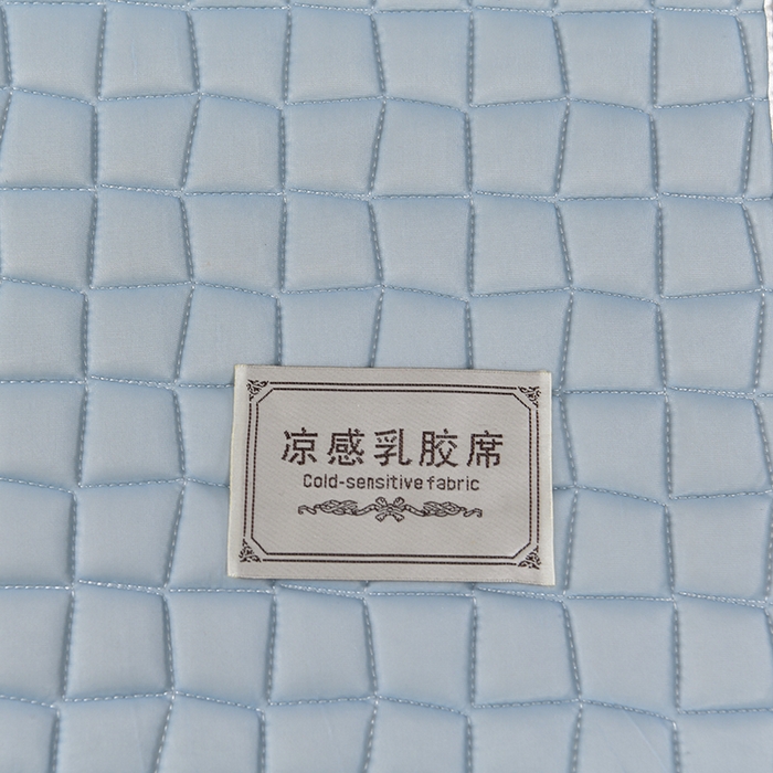 91家纺网 家纺一手货源 找家纺 小牛席业 2026新款经典款-小冰块加厚乳胶席凉席藤席冰藤席竹席空调席草席冰丝席豆豆席乳胶席三件套 经典款-小冰块乳胶席系列（加厚款）-冰川蓝
