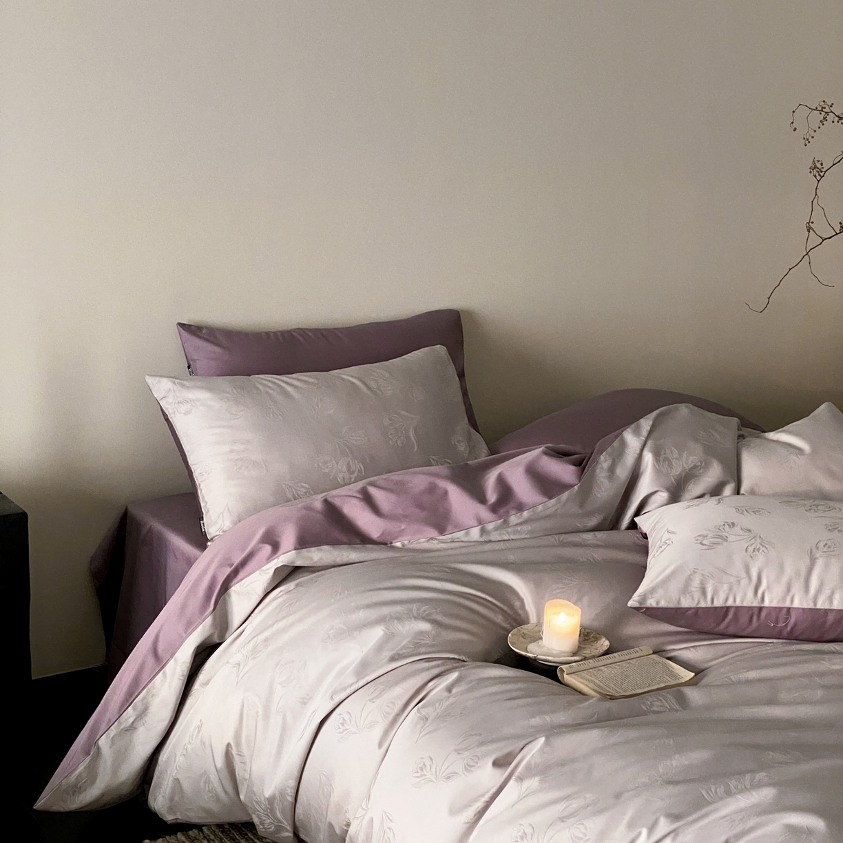 91家纺网 家纺一手货源 找家纺 （总）玉宇阁家居 2026新款50支双股全棉纯棉贡缎大提花四件套