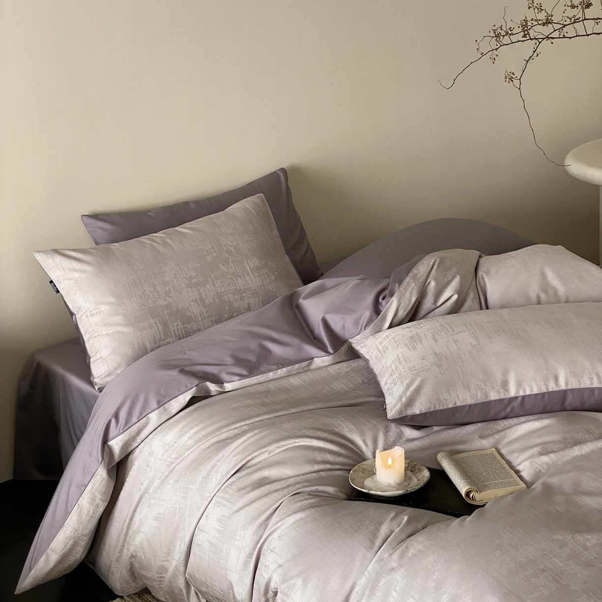 91家纺网 家纺一手货源 找家纺 （总）玉宇阁家居 2026新款50支双股全棉纯棉贡缎大提花四件套