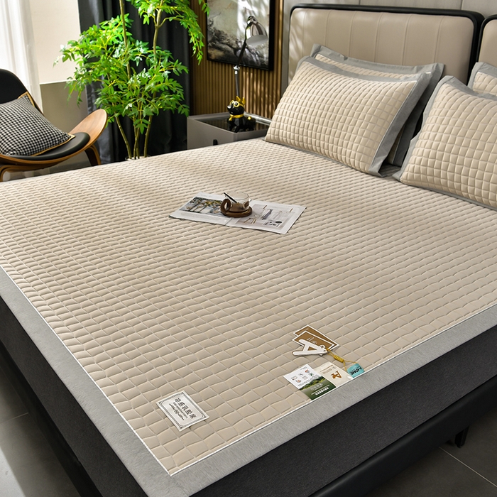 91家纺网 家纺一手货源 找家纺 小牛席业 2026新款经典款-小冰块加厚乳胶席凉席藤席冰藤席竹席空调席草席冰丝席豆豆席乳胶席三件套 经典款-小冰块乳胶席系列（加厚款）-烟灰