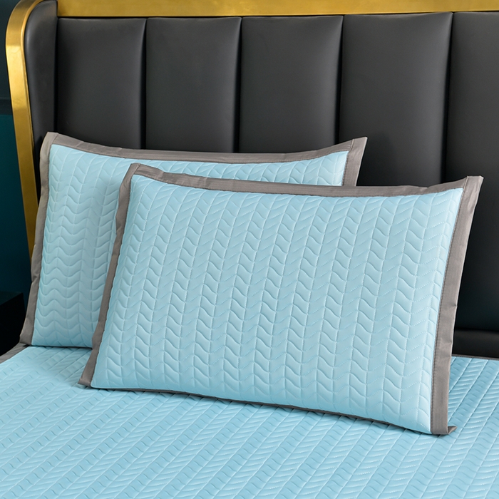 91家纺网 家纺一手货源 找家纺 小牛席业 2026新款凉感乳胶席系列-凉席藤席冰藤席竹席空调席草席冰丝席豆豆席乳胶席三件套 凉感乳胶席  (天蓝)