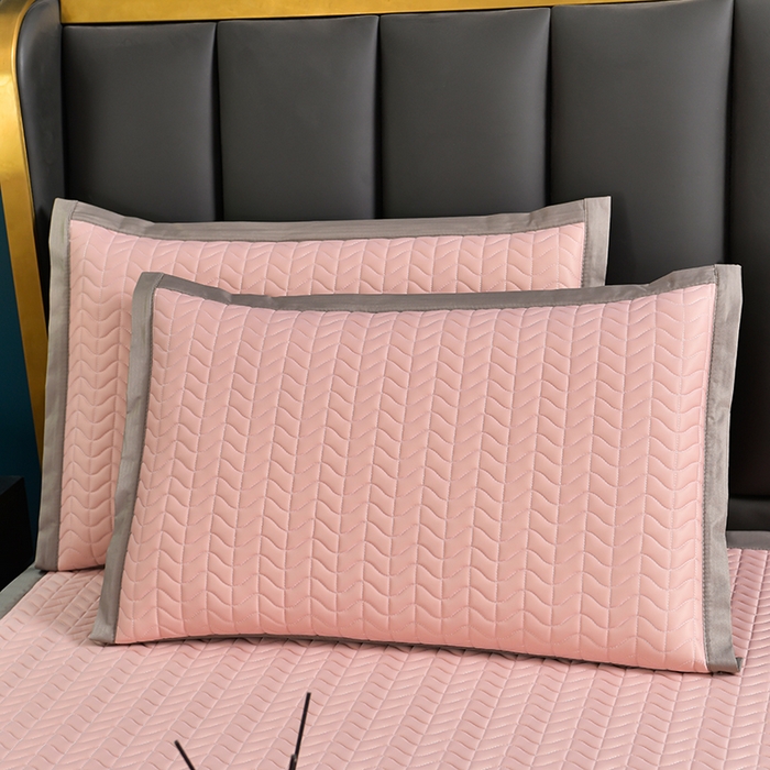 91家纺网 家纺一手货源 找家纺 小牛席业 2026新款凉感乳胶席系列-凉席藤席冰藤席竹席空调席草席冰丝席豆豆席乳胶席三件套 凉感乳胶席（豆沙）