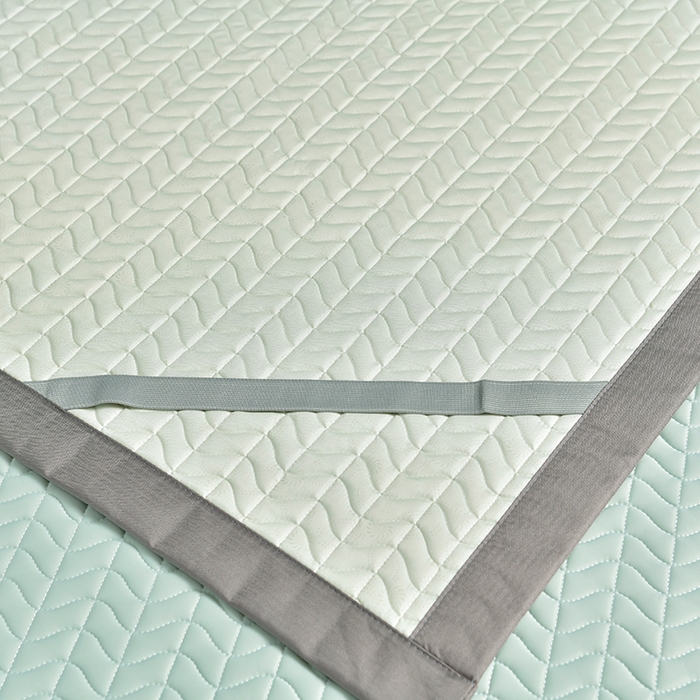 91家纺网 家纺一手货源 找家纺 小牛席业 2026新款凉感乳胶席系列-凉席藤席冰藤席竹席空调席草席冰丝席豆豆席乳胶席三件套 凉感乳胶席（水绿）