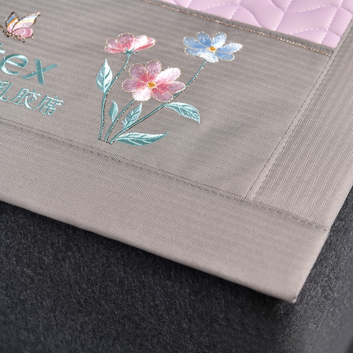 91家纺网 家纺一手货源 找家纺 小牛席业 2026新款凉感乳胶席系列-凉席藤席冰藤席竹席空调席草席冰丝席豆豆席乳胶席三件套 凉感乳胶席（浅紫)