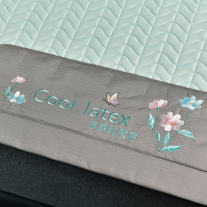 91家纺网 家纺一手货源 找家纺 小牛席业 2026新款凉感乳胶席系列-凉席藤席冰藤席竹席空调席草席冰丝席豆豆席乳胶席三件套 凉感乳胶席（水绿）