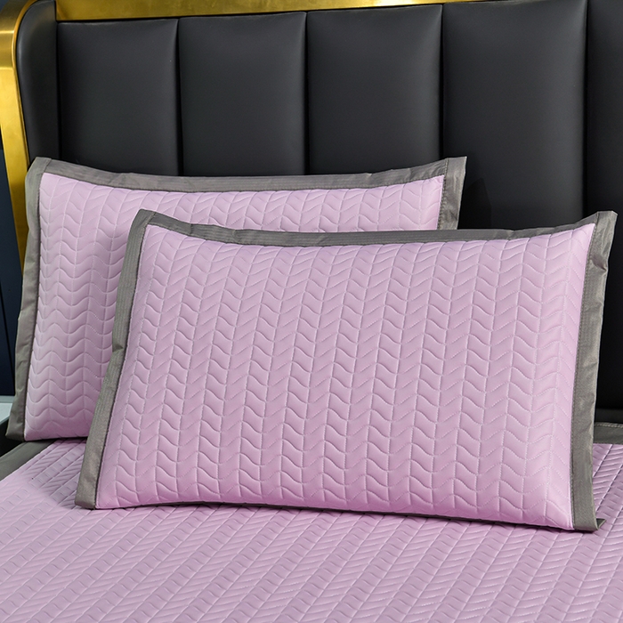 91家纺网 家纺一手货源 找家纺 小牛席业 2026新款凉感乳胶席系列（床笠款）凉席藤席冰藤席竹席空调席草席冰丝席豆豆席乳胶席三件套 凉感乳胶席-浅紫（床笠款）