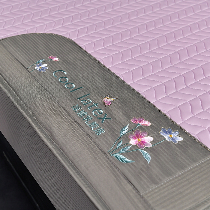 91家纺网 家纺一手货源 找家纺 小牛席业 2026新款凉感乳胶席系列（床笠款）凉席藤席冰藤席竹席空调席草席冰丝席豆豆席乳胶席三件套 凉感乳胶席-浅紫（床笠款）