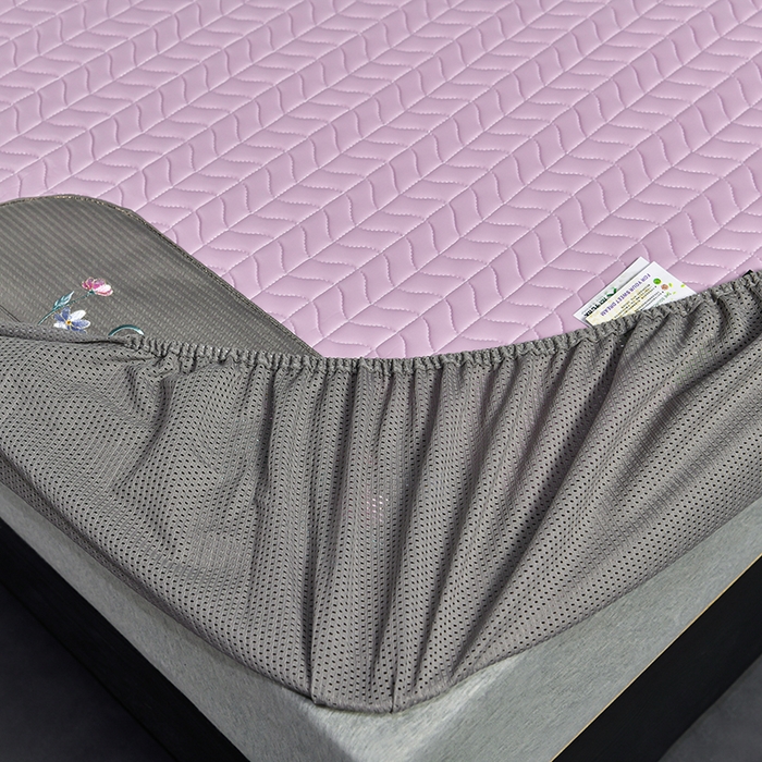 91家纺网 家纺一手货源 找家纺 小牛席业 2026新款凉感乳胶席系列（床笠款）凉席藤席冰藤席竹席空调席草席冰丝席豆豆席乳胶席三件套 凉感乳胶席-浅紫（床笠款）