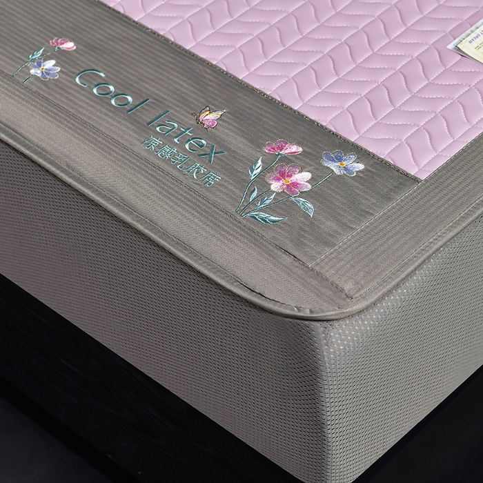 91家纺网 家纺一手货源 找家纺 小牛席业 2026新款凉感乳胶席系列（床笠款）凉席藤席冰藤席竹席空调席草席冰丝席豆豆席乳胶席三件套 凉感乳胶席-浅紫（床笠款）