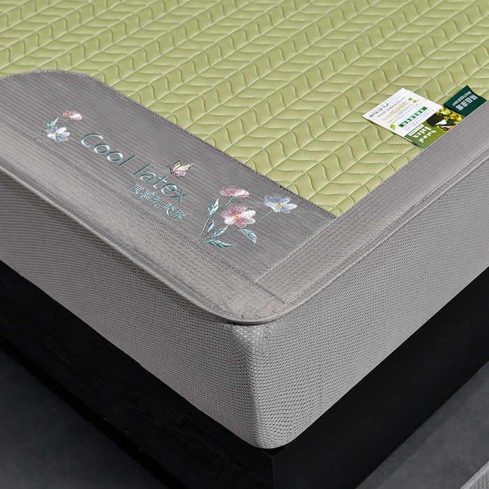 91家纺网 家纺一手货源 找家纺 小牛席业 2026新款凉感乳胶席系列（床笠款）凉席藤席冰藤席竹席空调席草席冰丝席豆豆席乳胶席三件套 凉感乳胶席-果绿（床笠款）