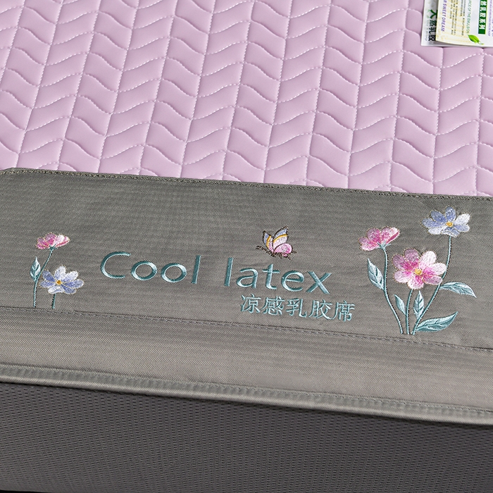 91家纺网 家纺一手货源 找家纺 小牛席业 2026新款凉感乳胶席系列（床笠款）凉席藤席冰藤席竹席空调席草席冰丝席豆豆席乳胶席三件套 凉感乳胶席-浅紫（床笠款）