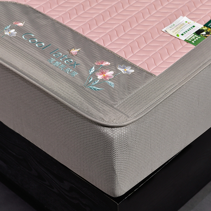 91家纺网 家纺一手货源 找家纺 小牛席业 2026新款凉感乳胶席系列（床笠款）凉席藤席冰藤席竹席空调席草席冰丝席豆豆席乳胶席三件套 凉感乳胶席-豆沙（床笠款）