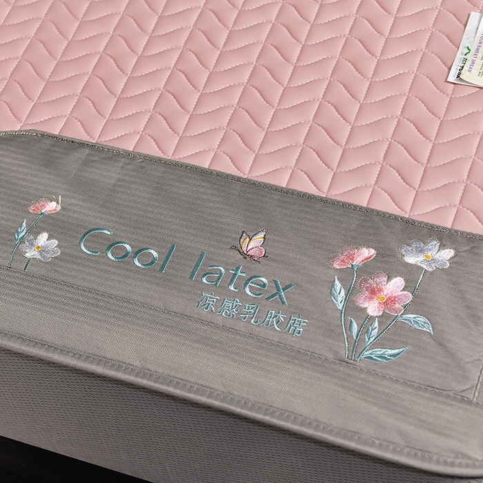 91家纺网 家纺一手货源 找家纺 小牛席业 2026新款凉感乳胶席系列（床笠款）凉席藤席冰藤席竹席空调席草席冰丝席豆豆席乳胶席三件套 凉感乳胶席-豆沙（床笠款）