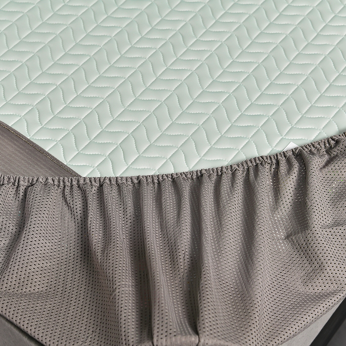 91家纺网 家纺一手货源 找家纺 小牛席业 2026新款凉感乳胶席系列（床笠款）凉席藤席冰藤席竹席空调席草席冰丝席豆豆席乳胶席三件套 凉感乳胶席-水绿（床笠款）