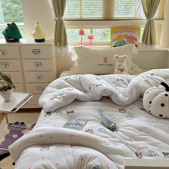 91家纺网 家纺一手货源 找家纺 暖生活 2026新款婴儿级牛奶针织棉大豆四季被冬被春秋被被子被芯哪吒