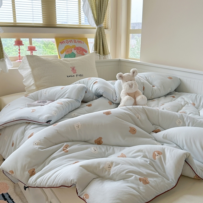 91家纺网 家纺一手货源 找家纺 暖生活 2026新款婴儿级牛奶针织棉大豆四季被冬被春秋被被子被芯查理汪