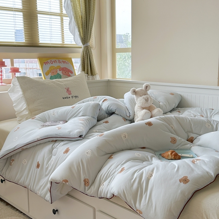 91家纺网 家纺一手货源 找家纺 暖生活 2026新款婴儿级牛奶针织棉大豆四季被冬被春秋被被子被芯查理汪