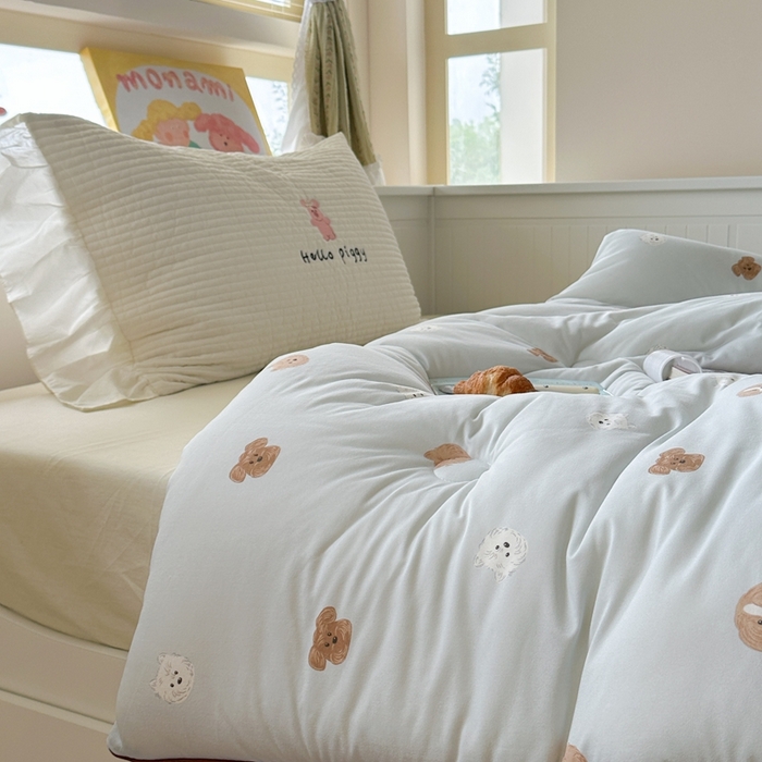 91家纺网 家纺一手货源 找家纺 暖生活 2026新款婴儿级牛奶针织棉大豆四季被冬被春秋被被子被芯查理汪