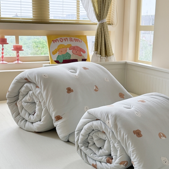 91家纺网 家纺一手货源 找家纺 暖生活 2026新款婴儿级牛奶针织棉大豆四季被冬被春秋被被子被芯查理汪