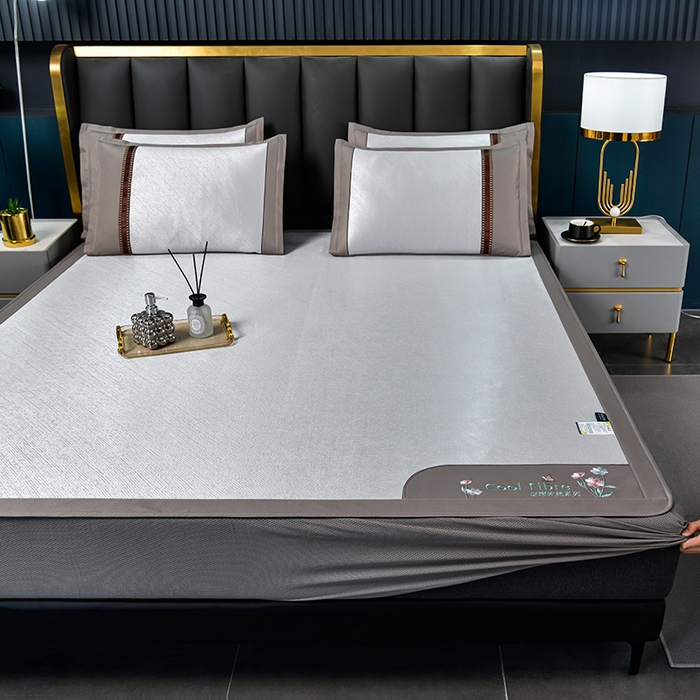 91家纺网 家纺一手货源 找家纺 （总）小牛席业 2026新款超精密冰丝席-小斜纹系列-床笠款凉席藤席冰藤席冰丝席竹席草席空调席乳胶席豆豆席