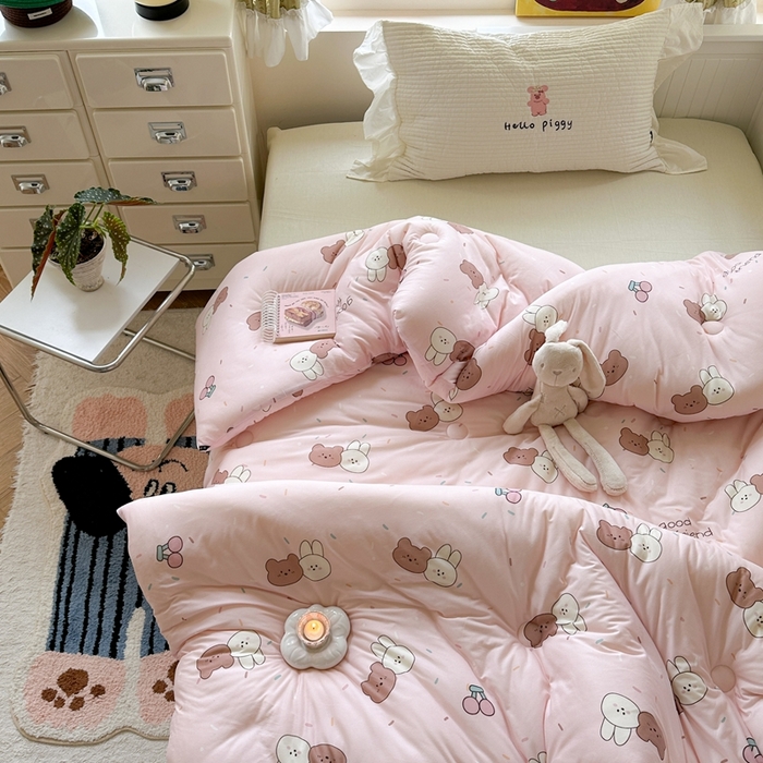 91家纺网 家纺一手货源 找家纺 暖生活 2026新款婴儿级牛奶针织棉大豆四季被冬被春秋被被子被芯好朋友