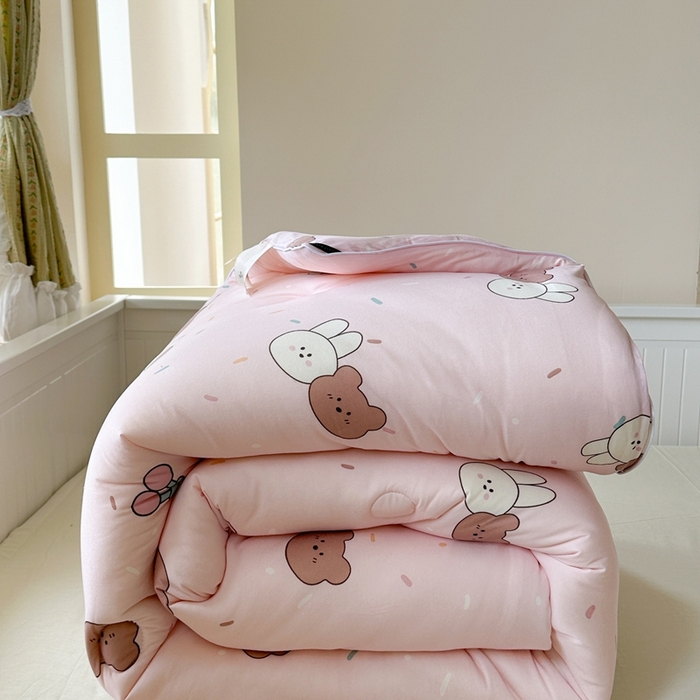 91家纺网 家纺一手货源 找家纺 暖生活 2026新款婴儿级牛奶针织棉大豆四季被冬被春秋被被子被芯好朋友