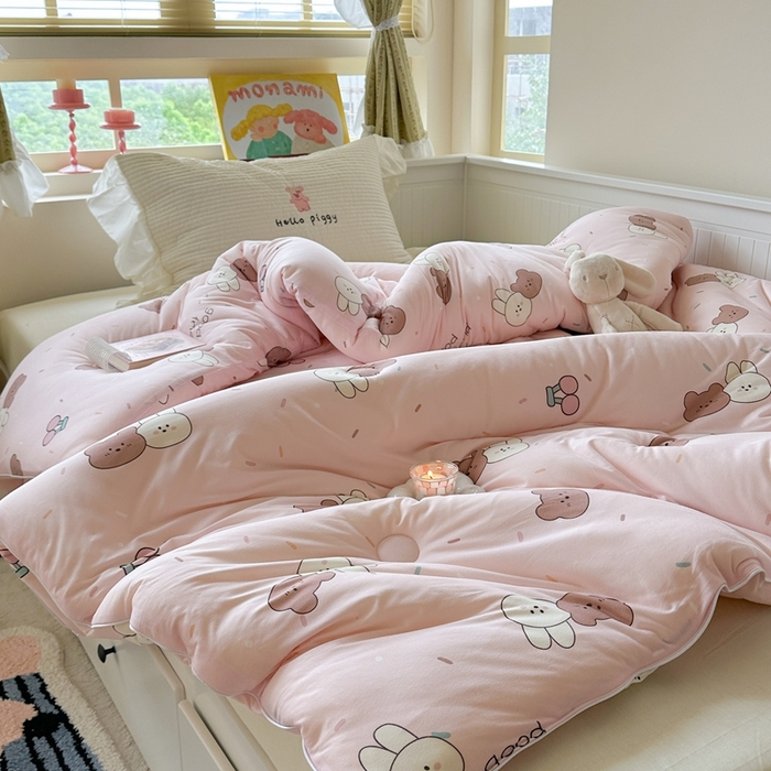 91家纺网 家纺一手货源 找家纺 暖生活 2026新款婴儿级牛奶针织棉大豆四季被冬被春秋被被子被芯好朋友