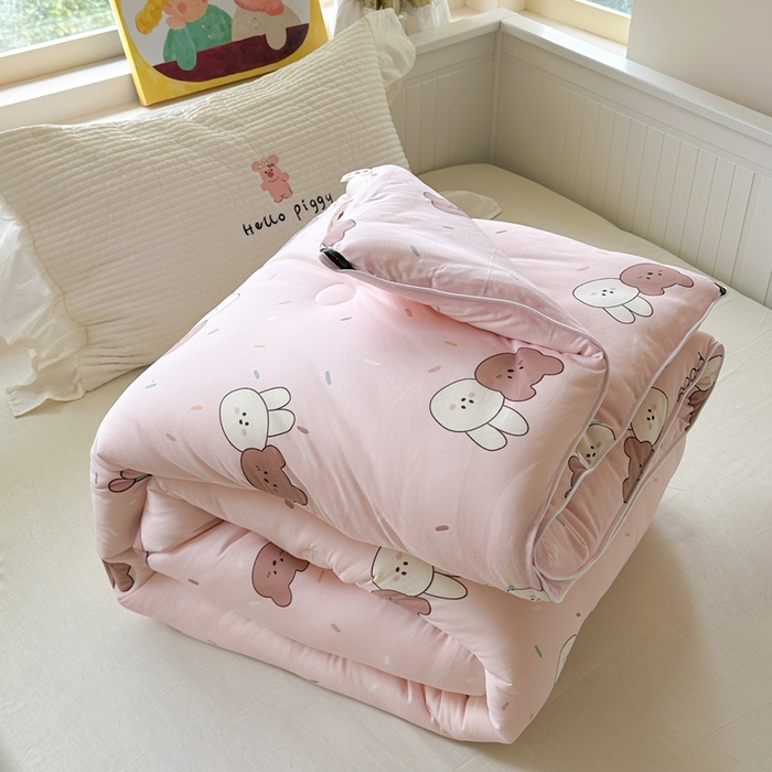 91家纺网 家纺一手货源 找家纺 暖生活 2026新款婴儿级牛奶针织棉大豆四季被冬被春秋被被子被芯好朋友