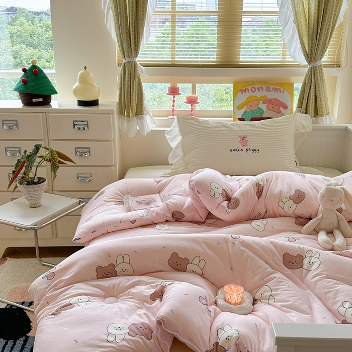 91家纺网 家纺一手货源 找家纺 暖生活 2026新款婴儿级牛奶针织棉大豆四季被冬被春秋被被子被芯好朋友