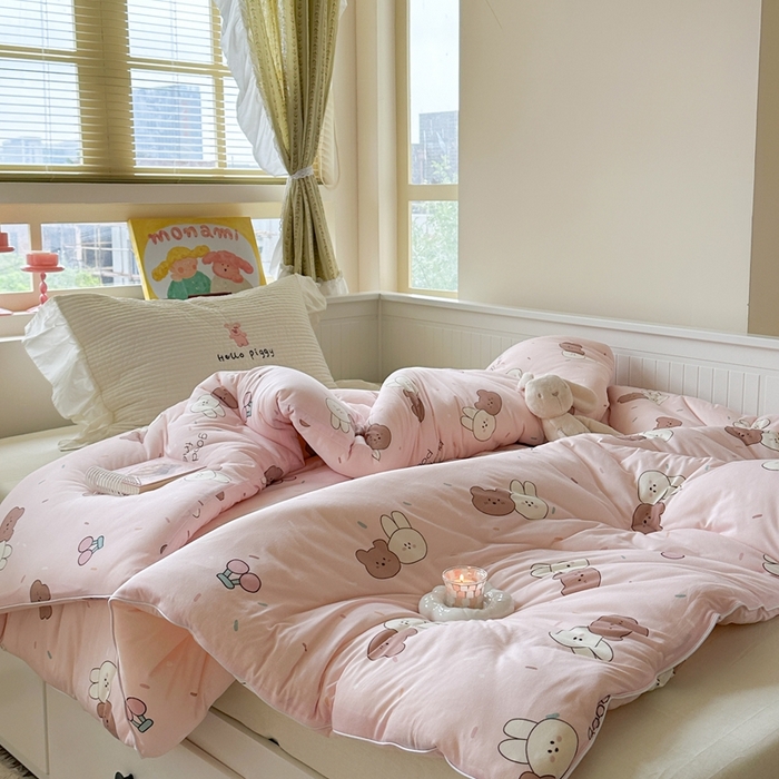 91家纺网 家纺一手货源 找家纺 暖生活 2026新款婴儿级牛奶针织棉大豆四季被冬被春秋被被子被芯好朋友