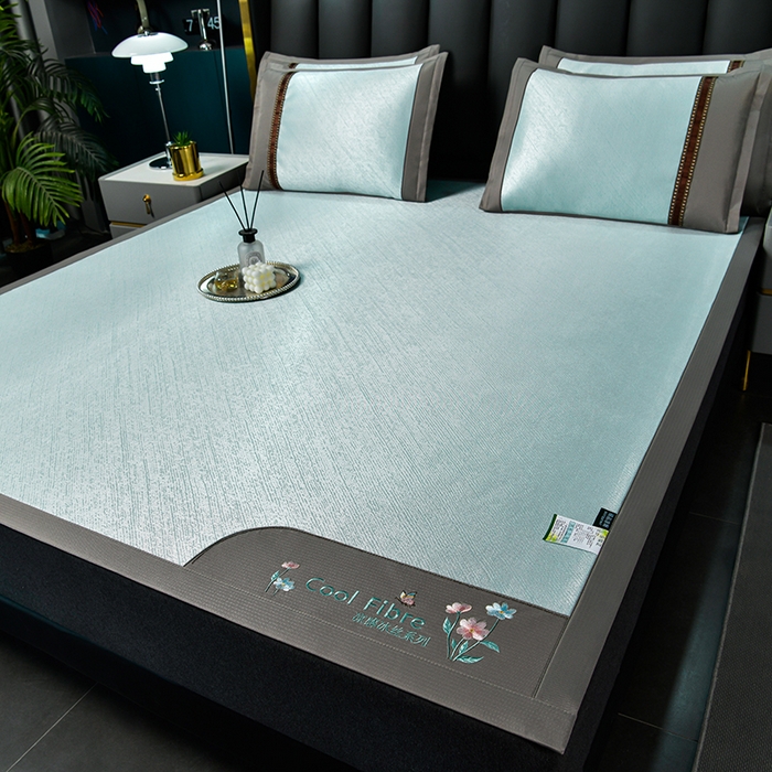 小牛席业 2026新款超精密冰丝席-小斜纹系列凉席藤席冰藤席冰丝席竹席草席空调席乳胶席豆豆席 超精密冰丝席-小斜纹（绿色）