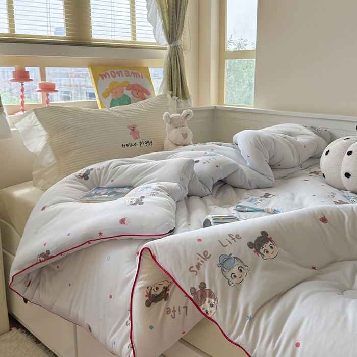 91家纺网 家纺一手货源 找家纺 暖生活 2026新款婴儿级牛奶针织棉大豆四季被冬被春秋被被子被芯哪吒