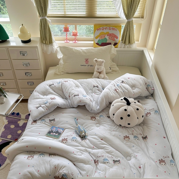 91家纺网 家纺一手货源 找家纺 暖生活 2026新款婴儿级牛奶针织棉大豆四季被冬被春秋被被子被芯哪吒