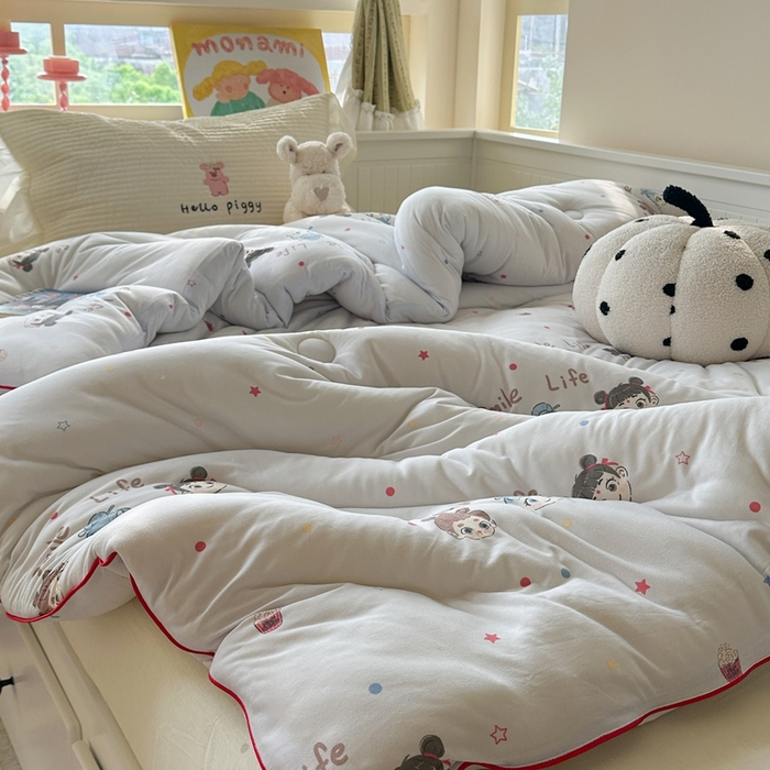 91家纺网 家纺一手货源 找家纺 暖生活 2026新款婴儿级牛奶针织棉大豆四季被冬被春秋被被子被芯哪吒