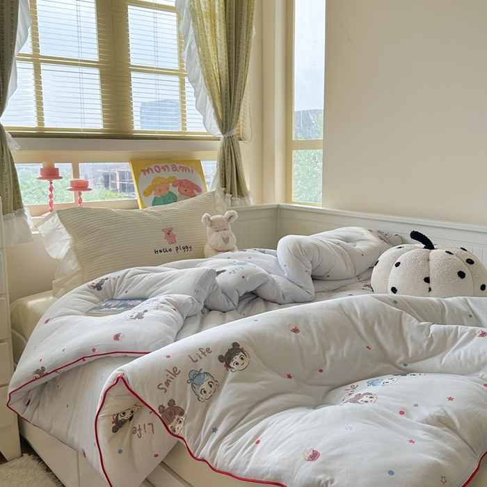 91家纺网 家纺一手货源 找家纺 暖生活 2026新款婴儿级牛奶针织棉大豆四季被冬被春秋被被子被芯哪吒