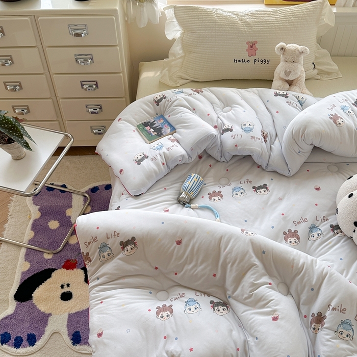 91家纺网 家纺一手货源 找家纺 暖生活 2026新款婴儿级牛奶针织棉大豆四季被冬被春秋被被子被芯哪吒