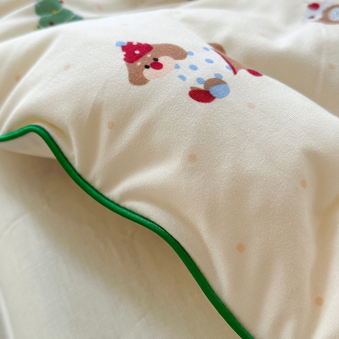 91家纺网 家纺一手货源 找家纺 暖生活 2026新款婴儿级牛奶针织棉大豆四季被冬被春秋被被子被芯苹果小狗