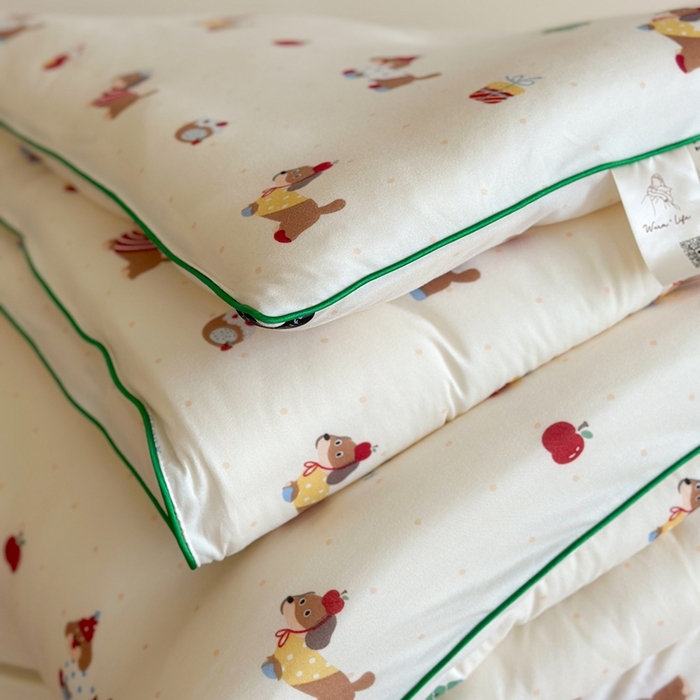 91家纺网 家纺一手货源 找家纺 暖生活 2026新款婴儿级牛奶针织棉大豆四季被冬被春秋被被子被芯苹果小狗