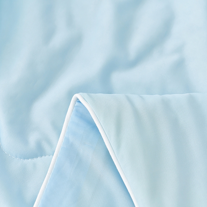 91家纺网 家纺一手货源 找家纺 畅畅家纺 2026新款凉感丝唯美床裙夏被凉席三件套夏被四件套 唯美-天蓝