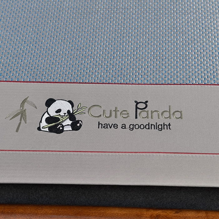 91家纺网 家纺一手货源 找家纺 小牛席业 2026新款加厚款-经典熊猫冰藤席系列-凉席藤席冰藤席竹席空调席草席冰丝席豆豆席乳胶席三件套 加厚款-经典熊猫冰藤席（蓝色）