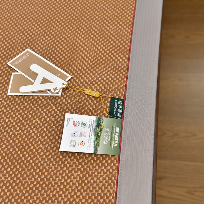 91家纺网 家纺一手货源 找家纺 小牛席业 2026新款加厚款-经典熊猫冰藤席系列-凉席藤席冰藤席竹席空调席草席冰丝席豆豆席乳胶席三件套 加厚款-经典熊猫冰藤席（咖色）