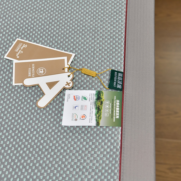 91家纺网 家纺一手货源 找家纺 小牛席业 2026新款加厚款-经典熊猫冰藤席系列-凉席藤席冰藤席竹席空调席草席冰丝席豆豆席乳胶席三件套 加厚款-经典熊猫冰藤席（绿色）