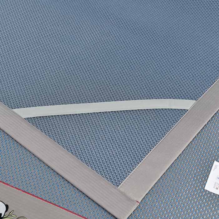 91家纺网 家纺一手货源 找家纺 小牛席业 2026新款加厚款-经典熊猫冰藤席系列-凉席藤席冰藤席竹席空调席草席冰丝席豆豆席乳胶席三件套 加厚款-经典熊猫冰藤席（蓝色）