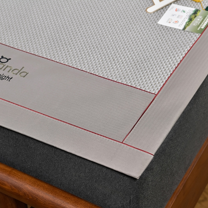 91家纺网 家纺一手货源 找家纺 小牛席业 2026新款加厚款-经典熊猫冰藤席系列-凉席藤席冰藤席竹席空调席草席冰丝席豆豆席乳胶席三件套 加厚款-经典熊猫冰藤席（银灰）