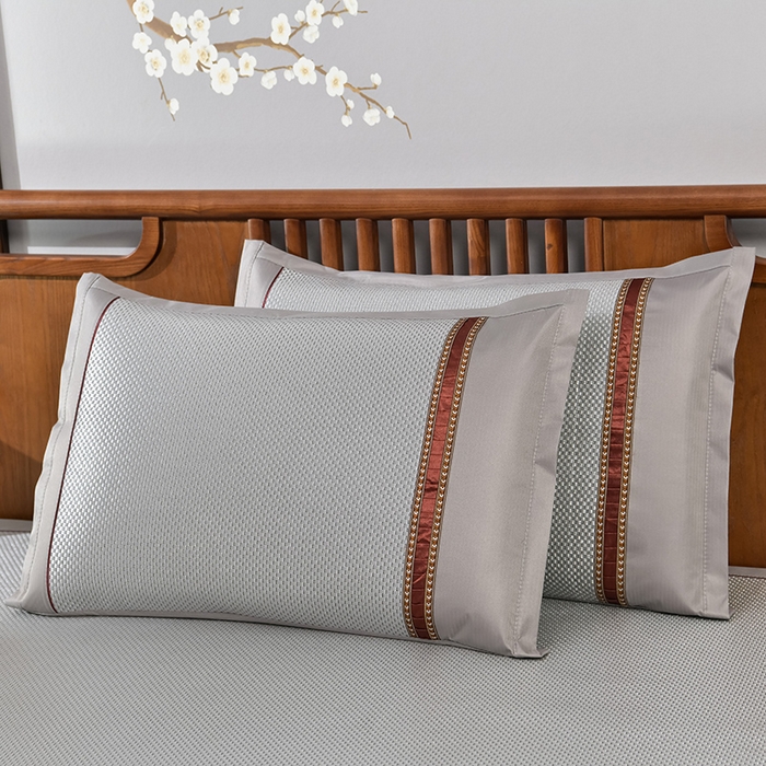 91家纺网 家纺一手货源 找家纺 小牛席业 2026新款加厚款-经典熊猫冰藤席系列-凉席藤席冰藤席竹席空调席草席冰丝席豆豆席乳胶席三件套 加厚款-经典熊猫冰藤席（银灰）