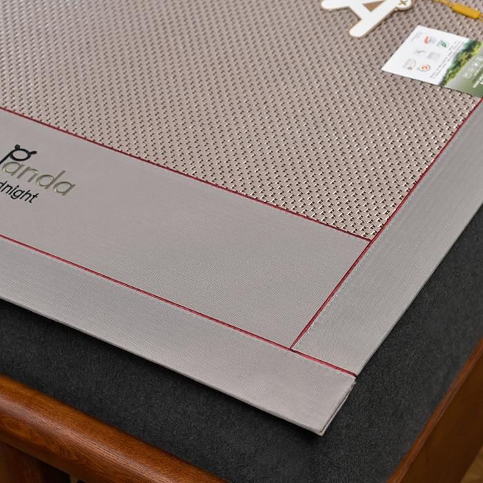 91家纺网 家纺一手货源 找家纺 小牛席业 2026新款加厚款-经典熊猫冰藤席系列-凉席藤席冰藤席竹席空调席草席冰丝席豆豆席乳胶席三件套 加厚款-经典熊猫冰藤席（香槟）