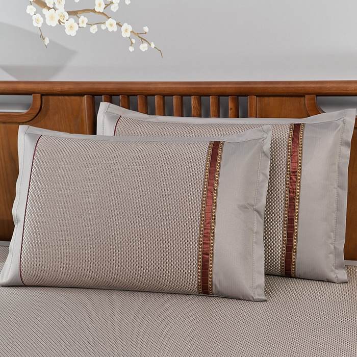 91家纺网 家纺一手货源 找家纺 小牛席业 2026新款加厚款-经典熊猫冰藤席系列-凉席藤席冰藤席竹席空调席草席冰丝席豆豆席乳胶席三件套 加厚款-经典熊猫冰藤席（香槟）