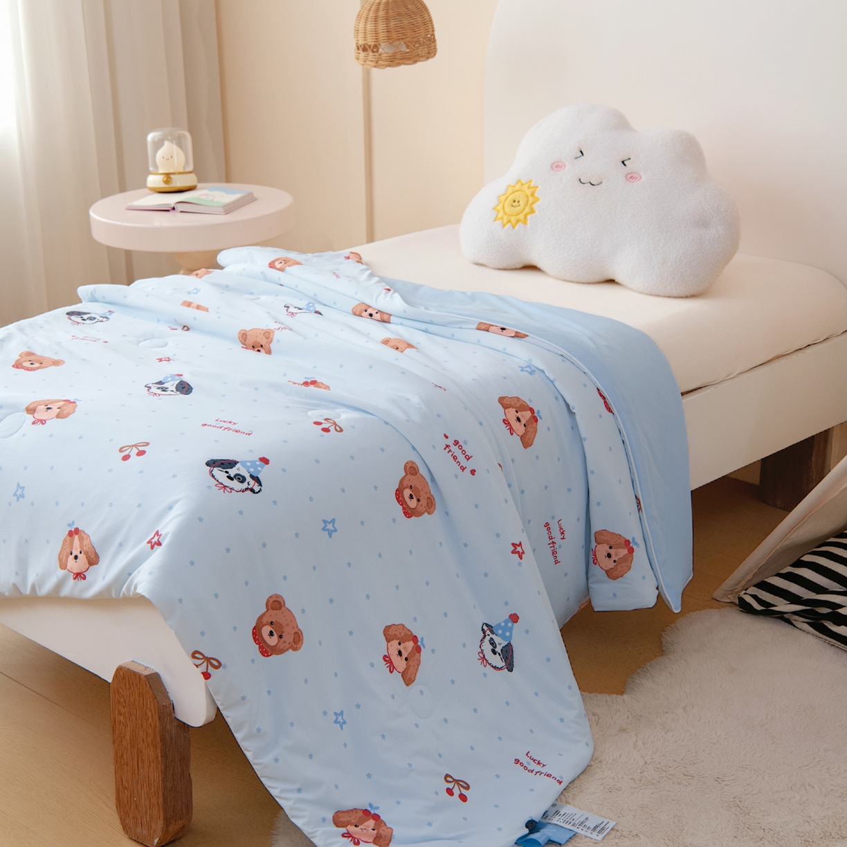 91家纺网 家纺一手货源 找家纺 （总）御棉坊 御棉坊2026圆网A类凉感幼儿园夏凉被宝宝午睡薄被子儿童空调被夏被