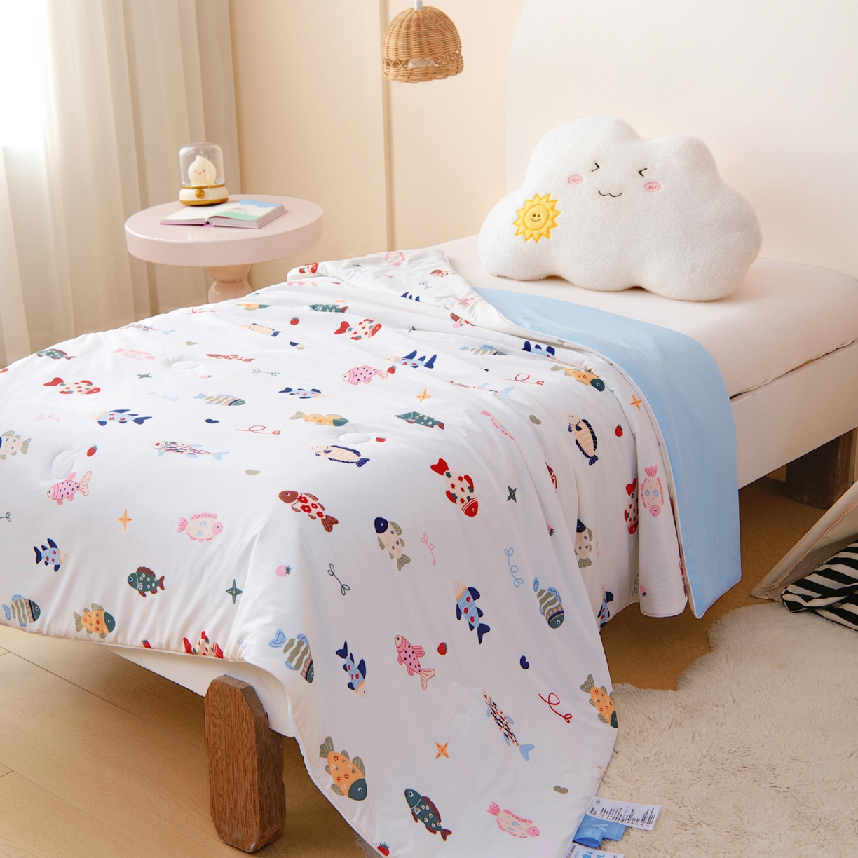 91家纺网 家纺一手货源 找家纺 （总）御棉坊 御棉坊2026圆网A类凉感幼儿园夏凉被宝宝午睡薄被子儿童空调被夏被